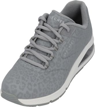 Skechers Womens Uno 2-in-kat-Neato Sneaker, Gray, 4 UK