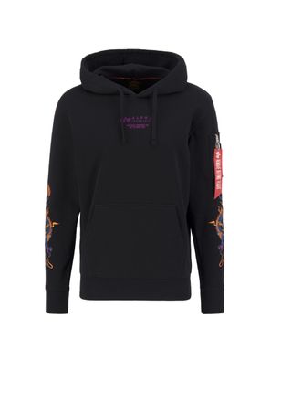 Alpha Industries Hoodie ALPHA INDUSTRIES Dragon EMB Hoodie, Herren, Gr. S, schwarz, Obermaterial: 80% Baumwolle, 20% Polyester, regular fit, Sweatshirts Hoodie