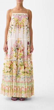 Camilla Long Tiered Dress With Bow Ties in The Call Of Catalonia at Nordstrom, Size X-Small