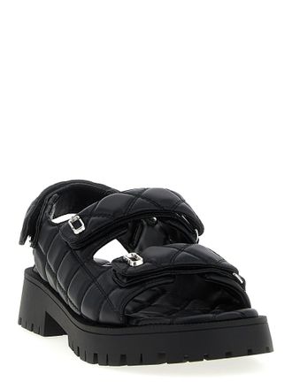 Marc Jacobs Womens Quilted Lamb Leather Sandals Black