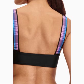 Puma Womens Swimwear Bandeau Bikini top, Black Combo, X-Small