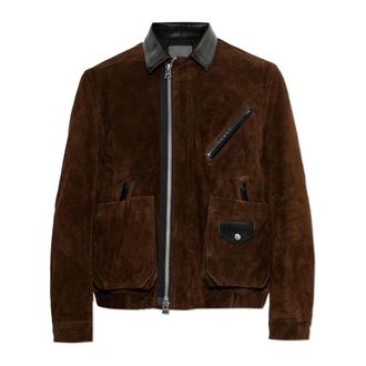 sacai Su&egrave;de Jas - Heren - Leren en Su&egrave;de Jassen - Bruin - M - Su&egrave;de - Jassen