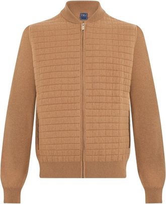 Fedeli Ritsluiting Vest - Heren - Vesten - Beige - L - Kasjmier - Truien & Vesten