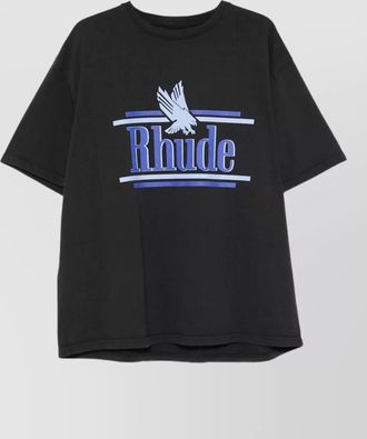 Rhude rossa crew neck t shirt graphic