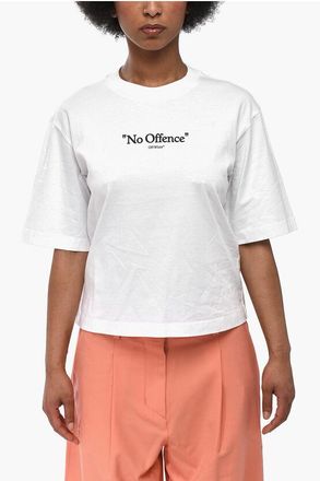 Off-white Cotton Crewneck T-Shirt NO OFFENCE With Print size Xxs