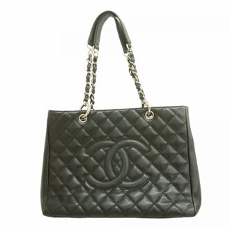 Chanel Black Grained Calfskin Tote Bag (Pre-Owned)