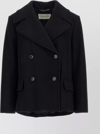 Dries Van Noten vafel coat double-breasted notched lapels