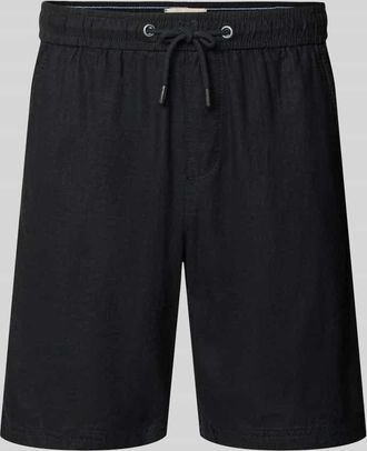 Blend Shorts aus Leinen-Viskose-Mix Modell MALVIN in Black, Gr&ouml;&szlig;e 3XL