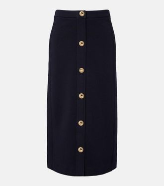 Max Mara Cotton-blend midi skirt