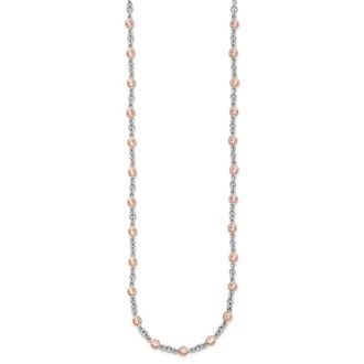 Diamond2Deal Sterling Silver Rhodium-plated Cubic Zirconia Station Necklace 24
