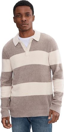 Barefoot Dreams CozyChic Lite(r) Rugby Sweater Mens Sweater Gray/Skies/Moonlight : 2XL, Nylon/Rayon