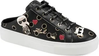 Karl Lagerfeld Cambria Sneaker Mule in Black/gold at Nordstrom, Size 6.5