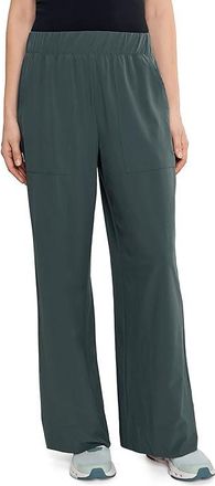 Beyond Yoga Stretch Woven Wide Leg Pants Womens Clothing Slate Green : XL (US Womens 14-16) 29, Elastane/Polyester