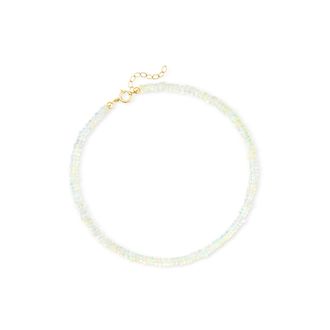 Ross-Simons 3.5-4mm Opal Bead Anklet in 14kt Yellow Gold
