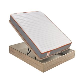 What The Sleep Colch&oacute;n y Canap&eacute;, Espuma Hr, madera, 90x190