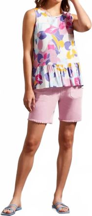 Tribal Audrey Fit Five Pocket Relaxed Shorts In Pink