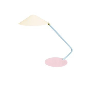 Tosel L&aacute;mpara de mesa metal multicolore pantalla beige