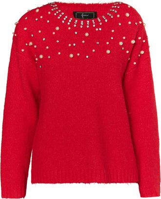 Faina Gebreide trui Dames rood