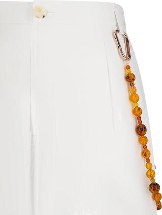 Darkpark Wide Leg with Beaded Detailing Trousers - White