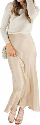 Maison Lurex Gala Long Sleeve Top In Light Gold