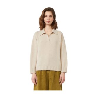 Max Mara Truien & Vesten, Dames, Beige, S, Wol, Agre Sweater