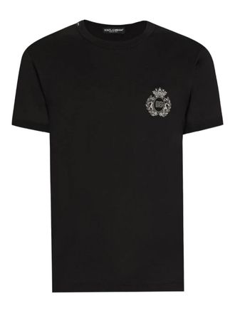 Dolce & Gabbana Logo-Patch Cotton T-Shirt