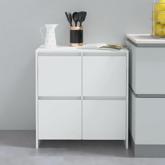 vidaXL Aparador De Madera Contrachapada Blanco 70x41x75 Cm Vidaxl