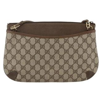Gucci Vintage, unisex, Bruin, ONE Size, Leer, Pre-owned Vintage Shoulder Bag