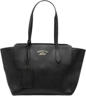 Gucci Pre-owned Swing Tote Bag - Dames - Vintage Shopper - Zwart - ONE Size - Leer - Vintage