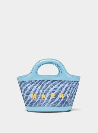 Marni Womens Tropicalia zebra stripes small bucket bag