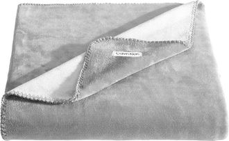 Calvin Klein Modern Reversible Solid Throw Blanket