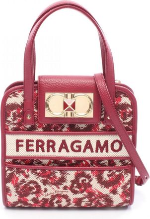 Ferragamo Canvas Leather Handbag (Pre-Owned)