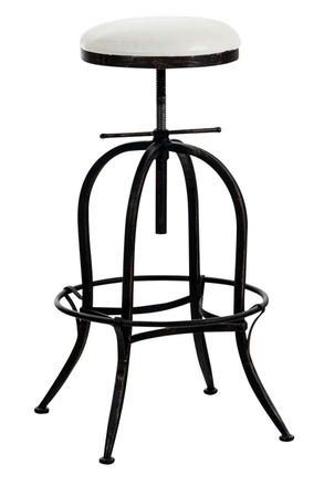 Clp Taburete de bar industrial regulable en Metal Bronce