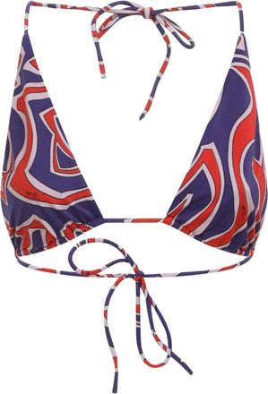 Pucci Top bikini con stampa astratta - Blu