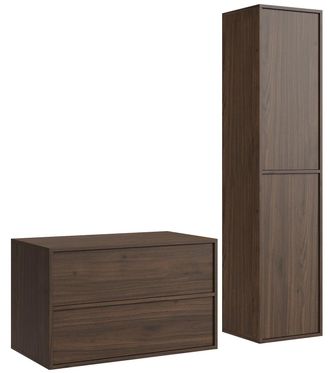 Badplaats Badplaats Mueble De Ba&ntilde;o Mali 80 Cm - Marr&oacute;n Nogal - Mueble De
