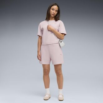 Puma Shorts a vita alta Essentials Elevated da donna, Accessori, Rosa, XL