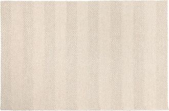Macabane Alfombra rectangular de lana beige de 160x230 cm