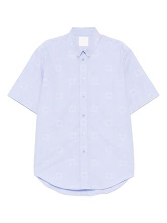 Givenchy monogram 72 jacquard shirt - men - Cotton - 42 - Blue