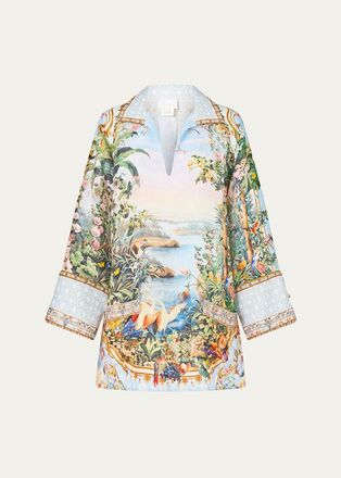 Camilla Sisi Society Long-Sleeve Tunic Dress