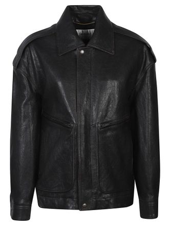 Saint Laurent Black Shirt Collar Jacket