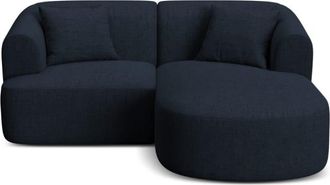 Cosmopolitan Design Sof&aacute; esquinero derecho modular 3 plazas tejido estructural azul regio