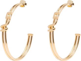 Elisabetta Franchi Logo Earrings