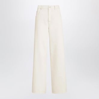 Brunello Cucinelli Pantalone Relaxed in denim tinto con monile