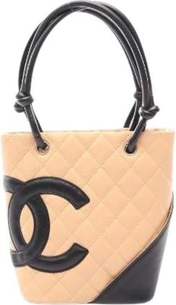 Chanel Pre-owned Bolso Tote de Piel Cambon Line - Pre-owned - Mujer - Beige - ONE SIZE