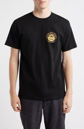 Rip Curl Sunrise Logo Cotton T-Shirt in Cali Black at Nordstrom, Size Xx-Large