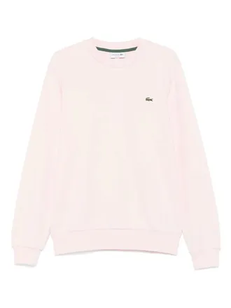 Lacoste logo-embroidered sweatshirt - men - Organic Cotton - 3 - Pink