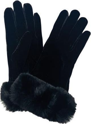 MARCUS ADLER Velvet Gloves in Black at Nordstrom Rack