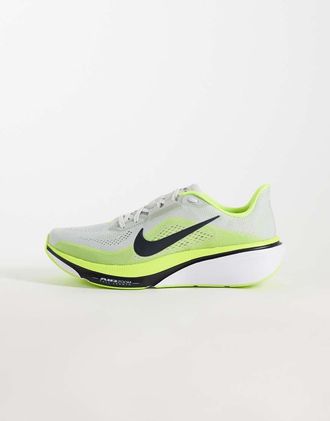 Nike Air Zoom Pegasus 42 sneakers bianche e gialle-Bianco