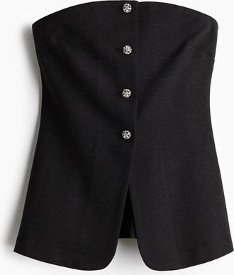 H&M Bandeau-Gilet aus Ponte-di-Roma - Schwarz