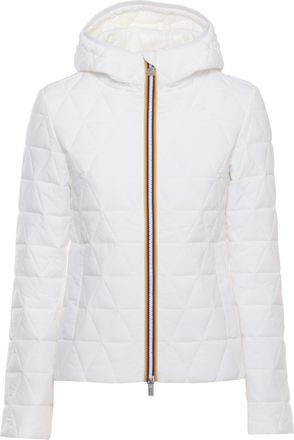 K-Way White Lil Diamond Quilted Jacket